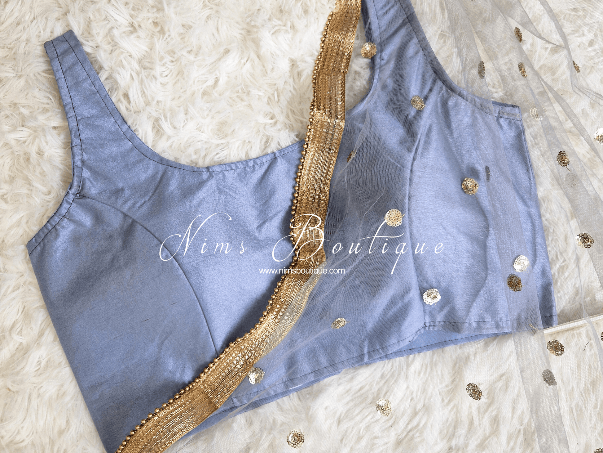 Nims Boutique The NB Grey Blouse 12-14