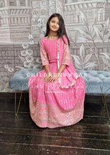 Luxury Pink Embroidered Kids Lehnga