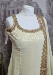 Light Lemon Gharara Suit (Size 10-12)