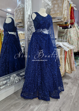 Ayesha Luxury Navy Blue Net Embroidered Dupatta/Chunni