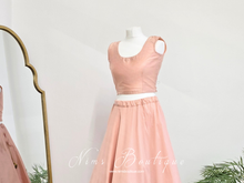 Sleeveless Peach Silk Blouse (4-18)