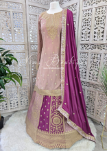 Luxury Mauve & Violet Lehnga Suit (Size 12-14)