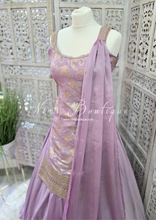 Lilac Brocade Sharara Suit (10-12)