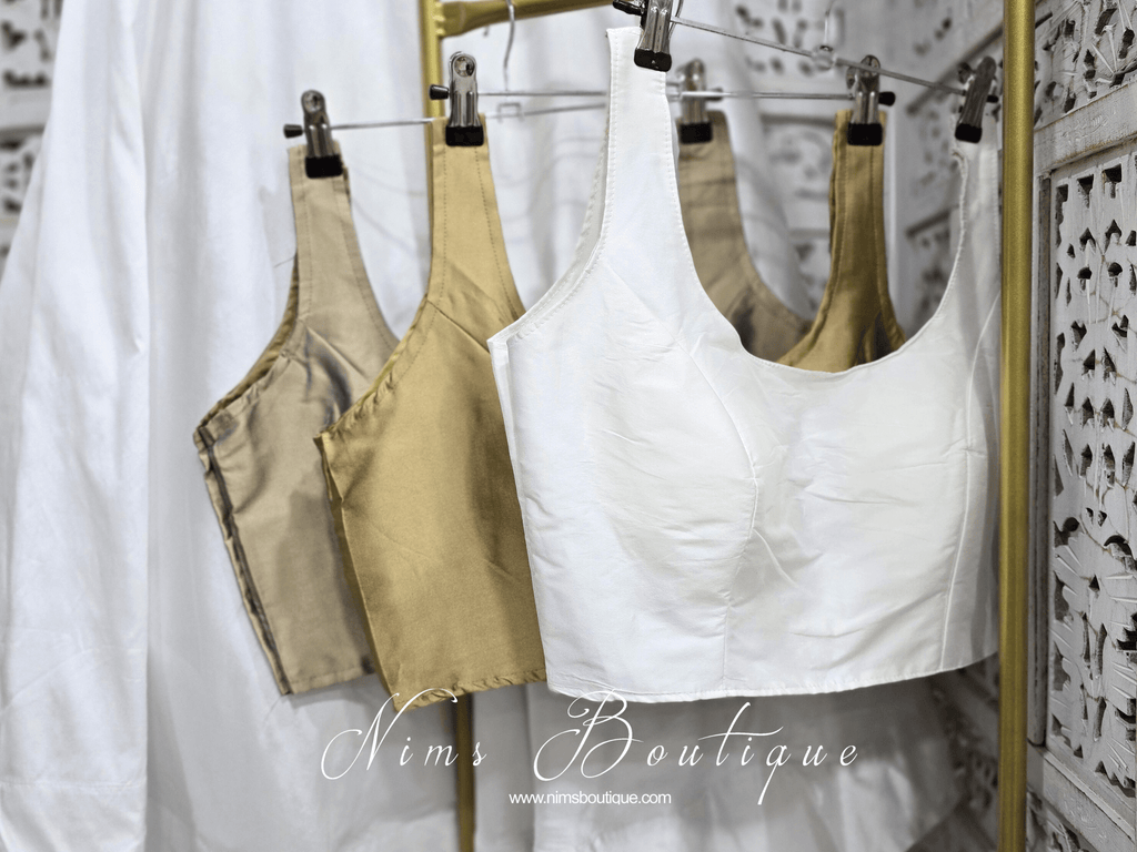 Nims Boutique The NB Light Bronze Tafetta Silk Blouse 10-14