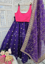 Rani Luxury Cadbury Purple Mirror readymade skirt/lehnga (size 4-26)