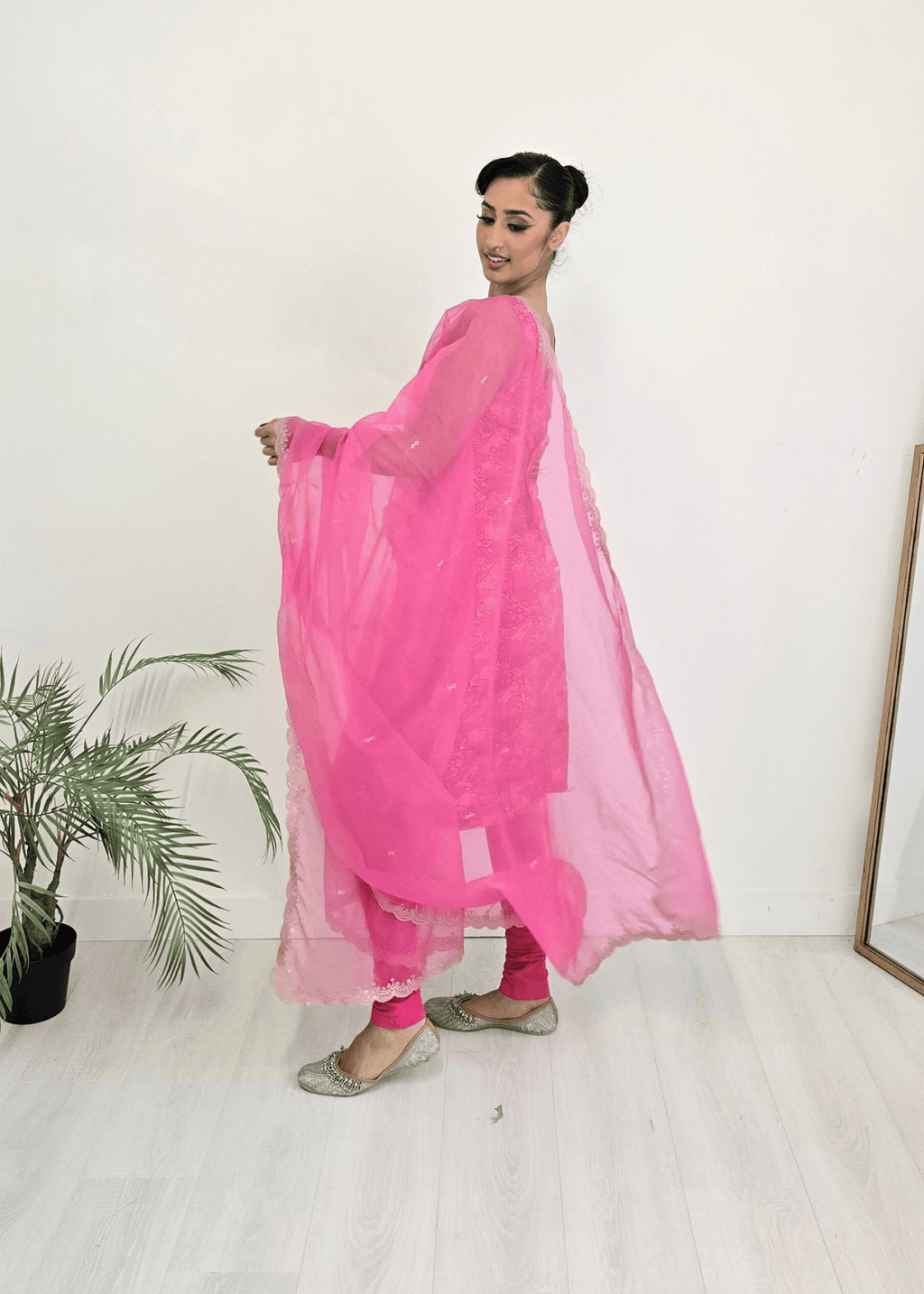 Nims Boutique Kajal Pink Printed Pajami Suit sizes 6 to 18