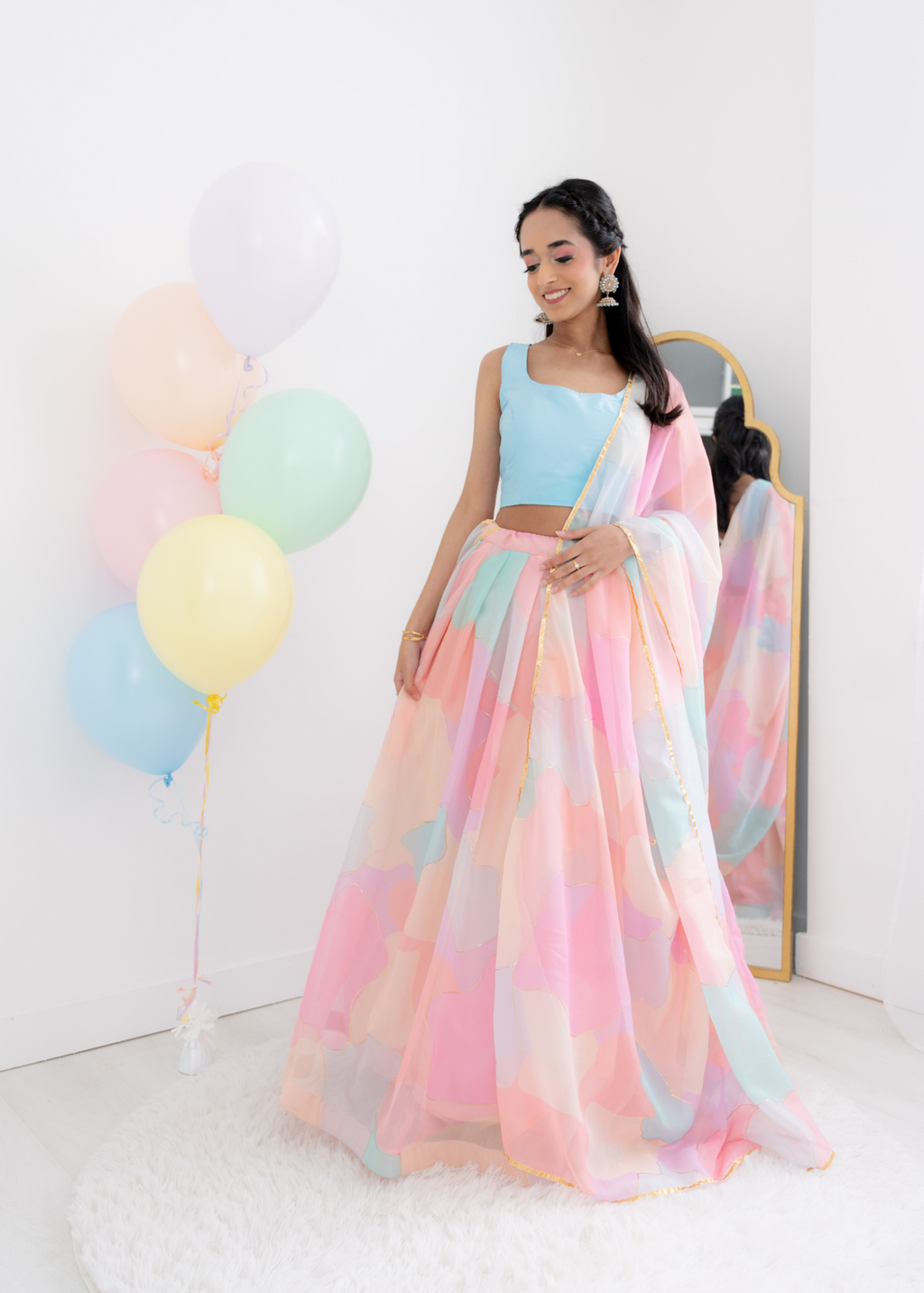 The NB Light Blue Silk Blouse (petite sizes 4-8)