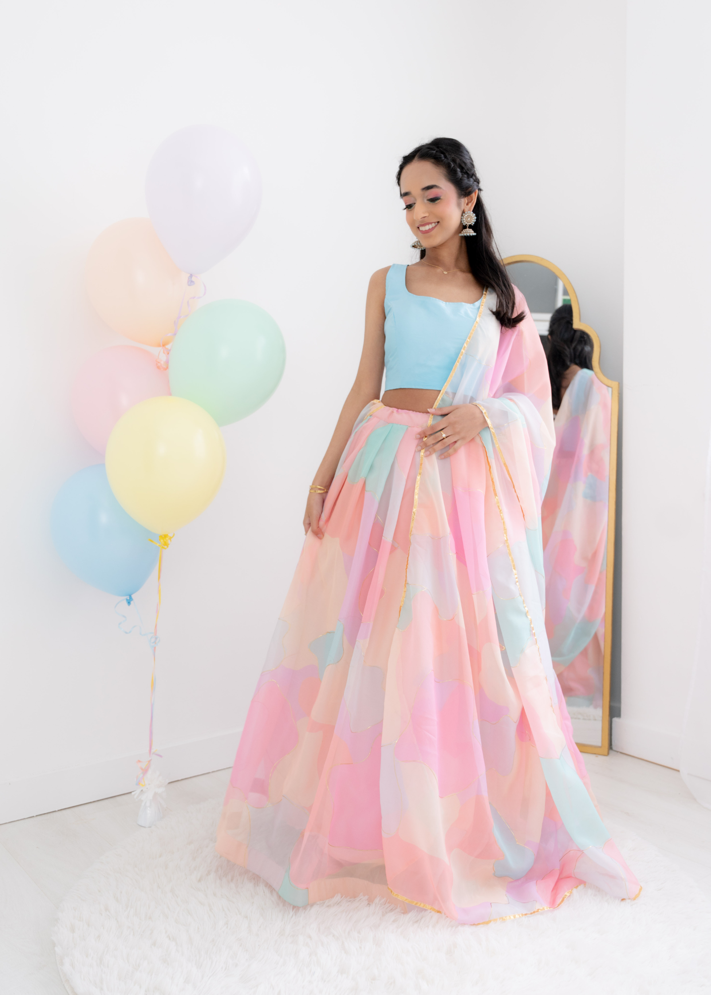 Candy Pastel skirt/lehnga (size 4-18)