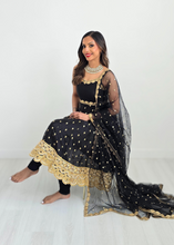 The NB Luxury Black Silk Anarkali with Pajami (size 4-16)