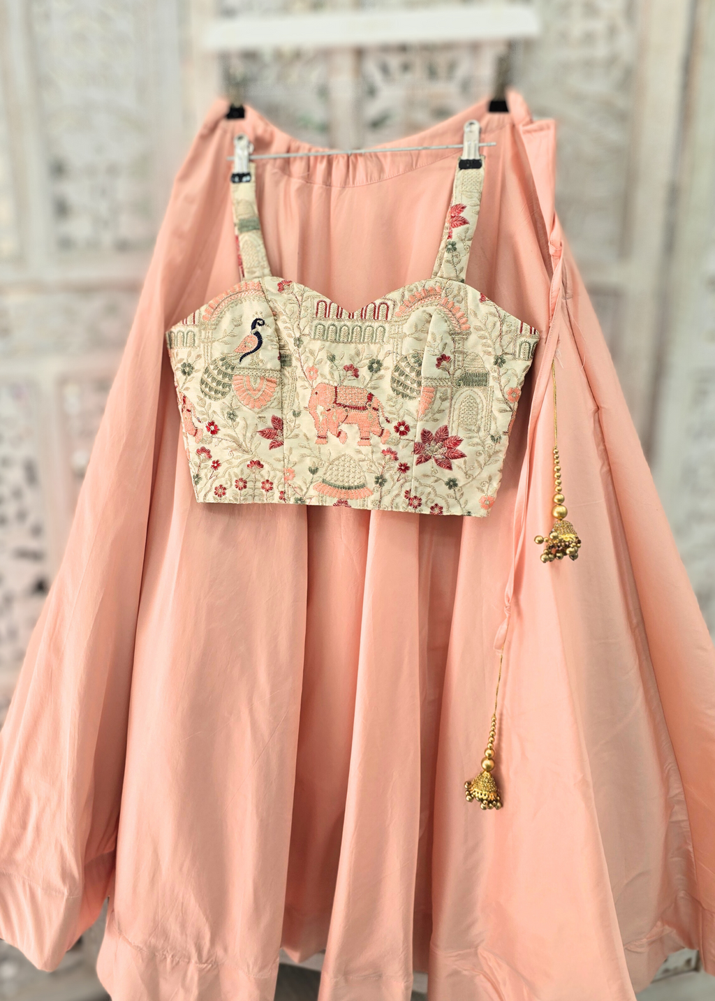 Elephant Ivory Embroidered Strap Blouse (4-16)