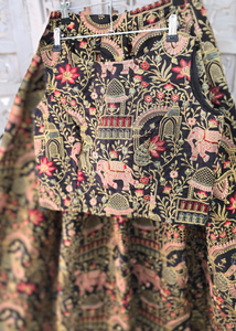 Elephant Black Embroidered Sleeveless Blouse (4-22)