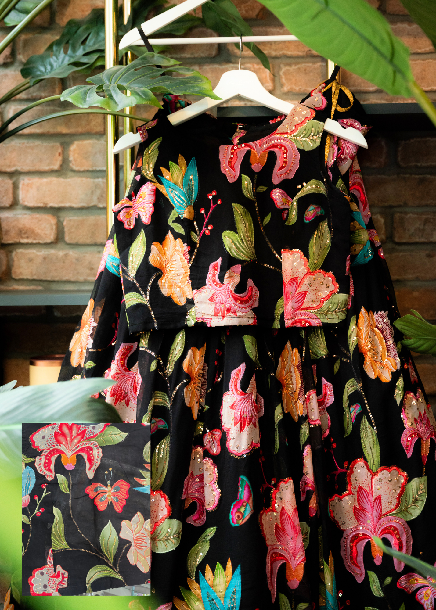 Lilianna Black Floral Blouse