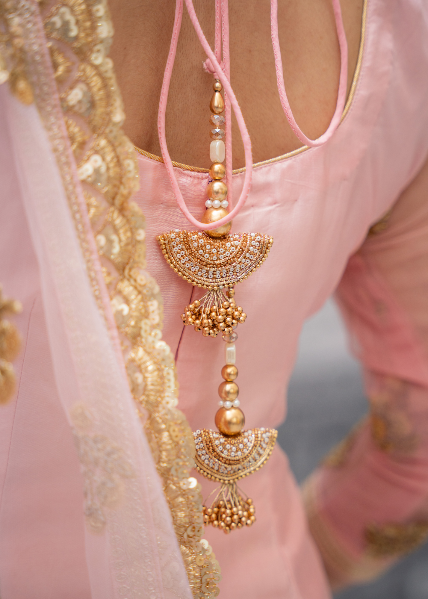 Long Sleeved Blush Pink Silk Salwar Suit (4-24)