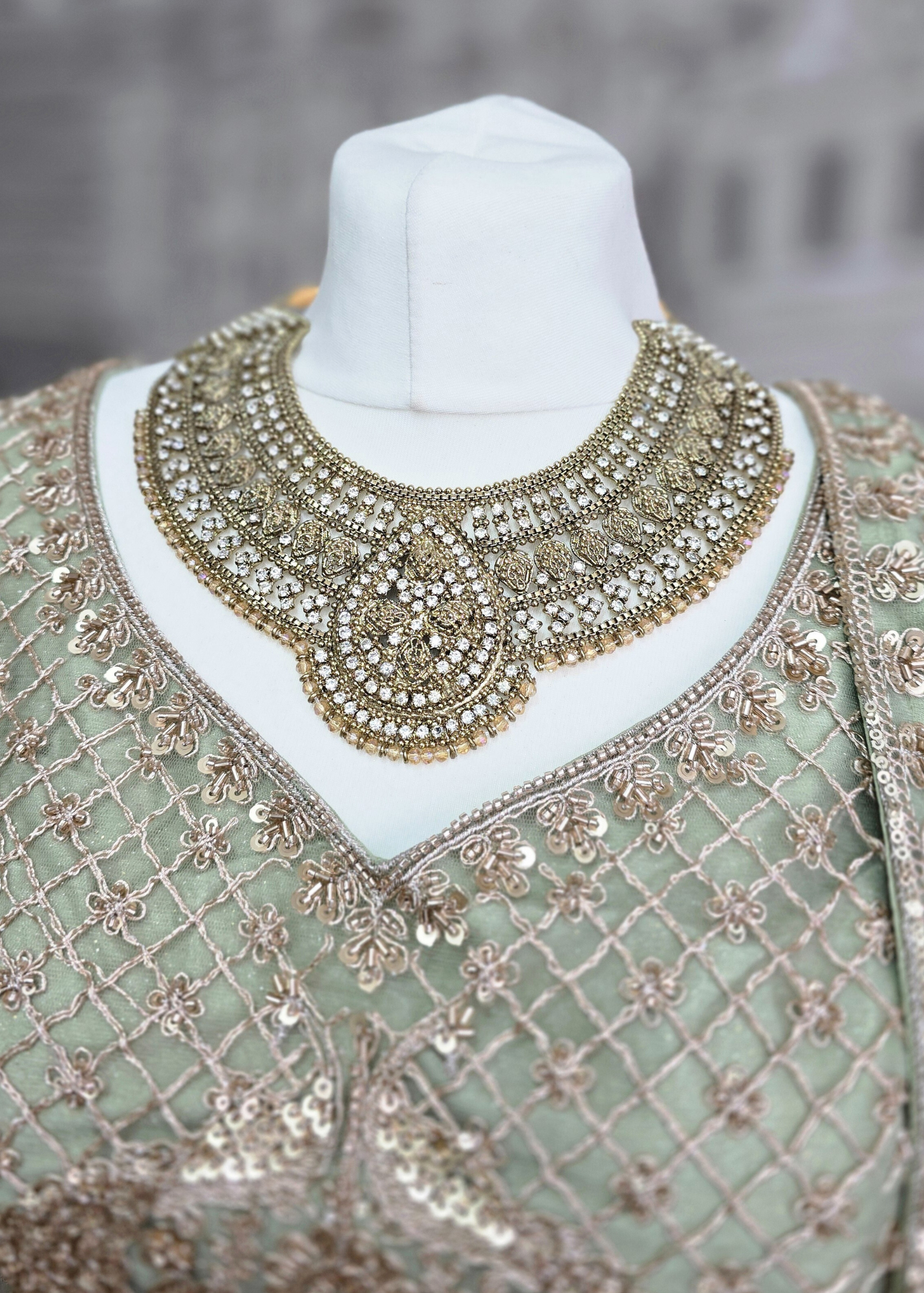 Luxury Mint Lehenga (size 12)