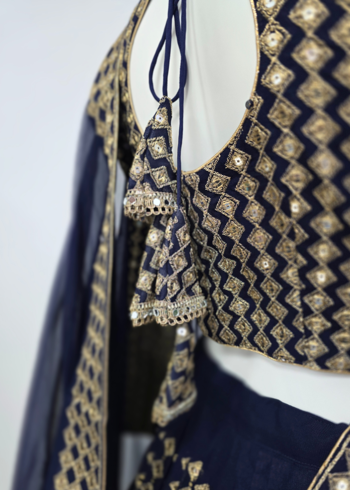 Karina Luxury Navy & Gold Lehnga (sizes 6-14)