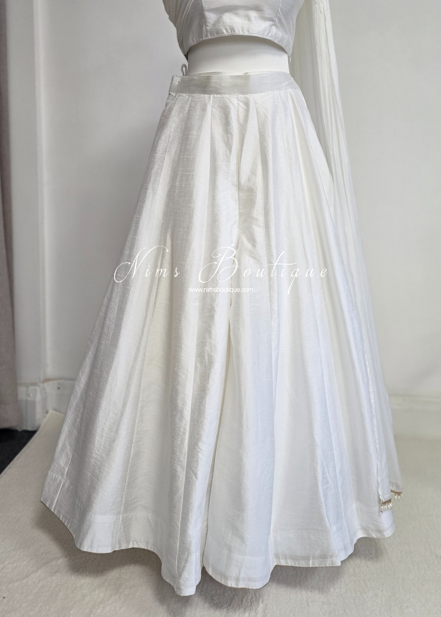 Arya White Flared Trousers (sizes 4-18)