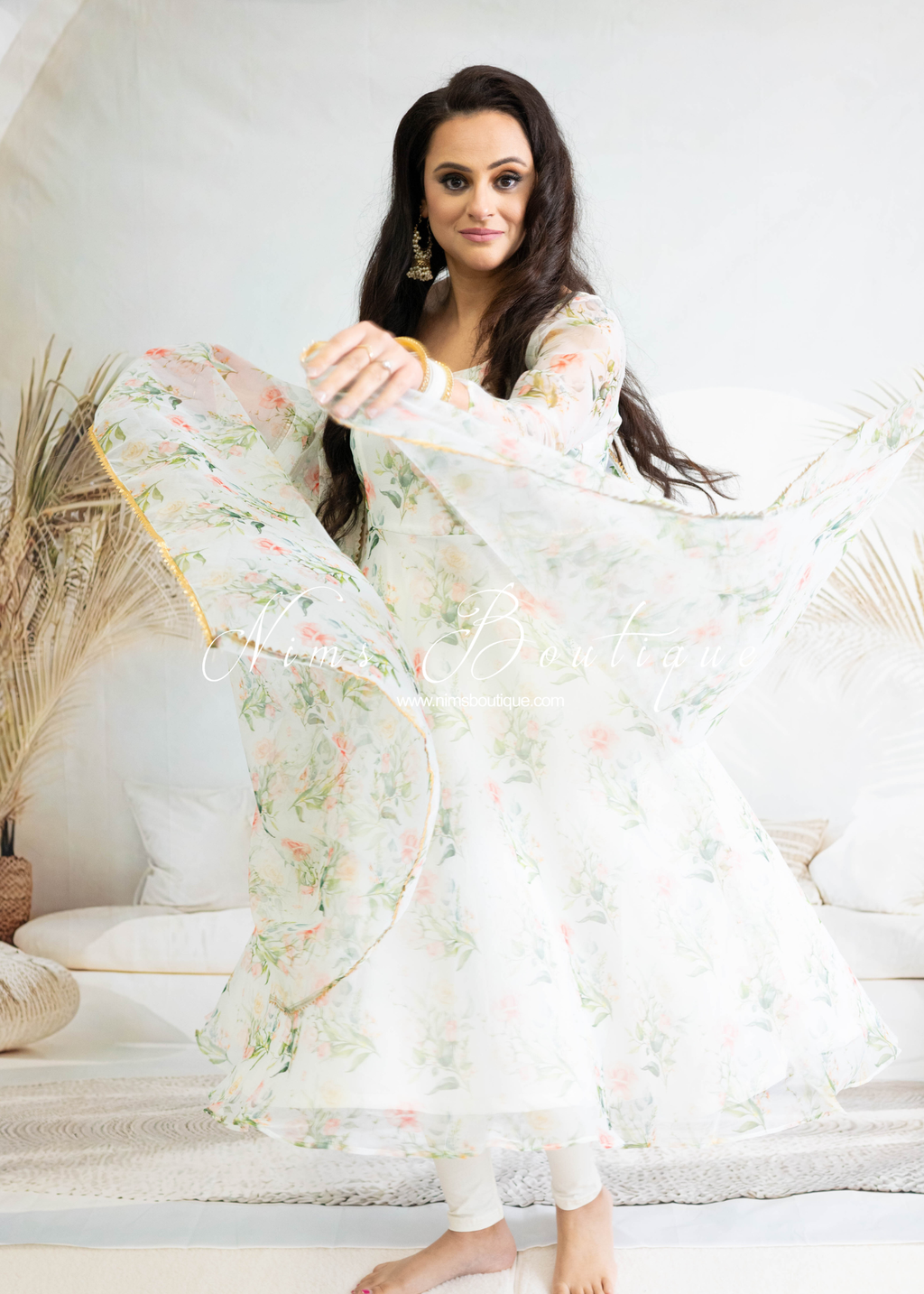 Kiera Ivory Floral Pajami Suit (sizes 4-22)