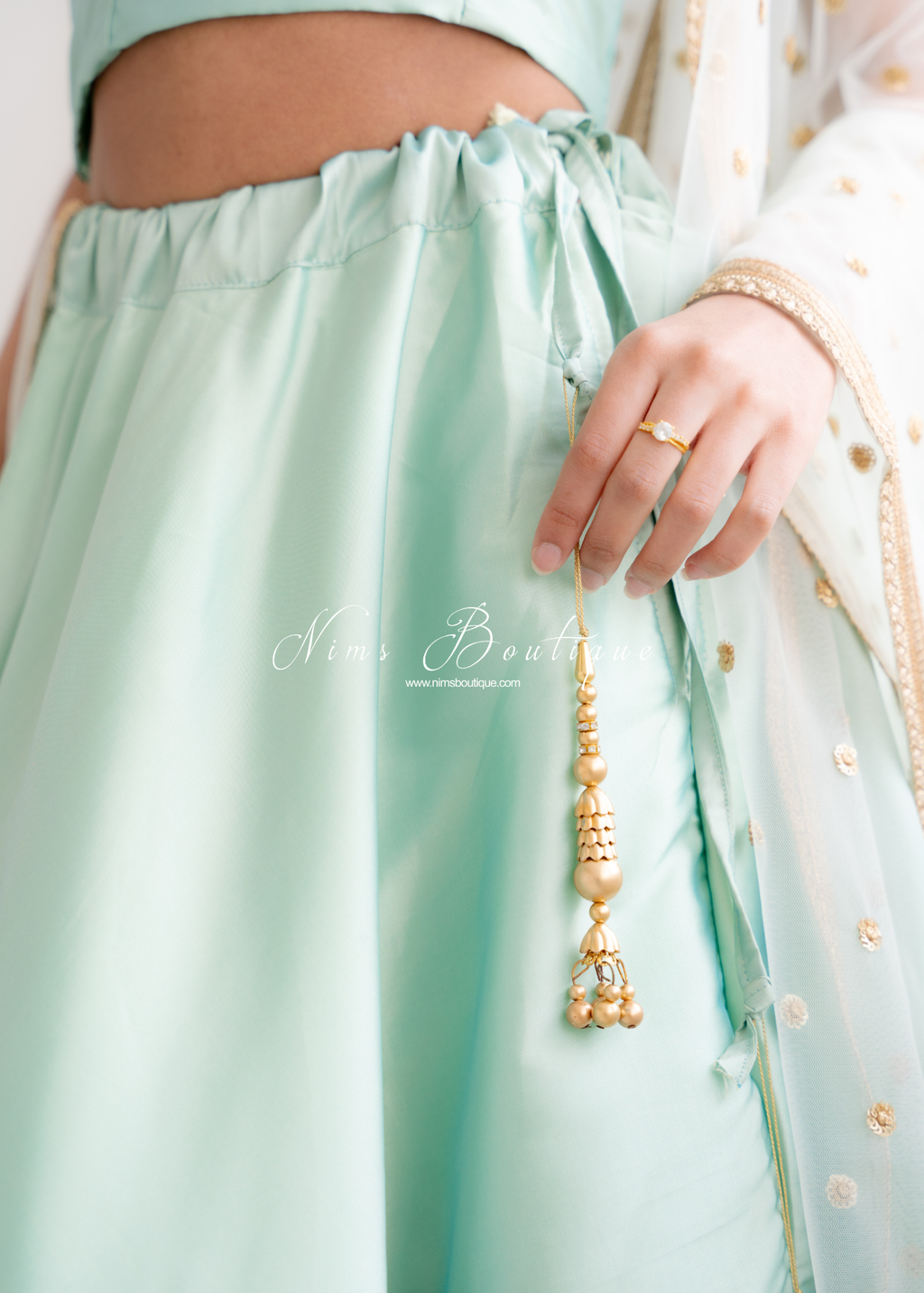 Readymade Mint Silk skirt/lehnga (sizes 4-22)