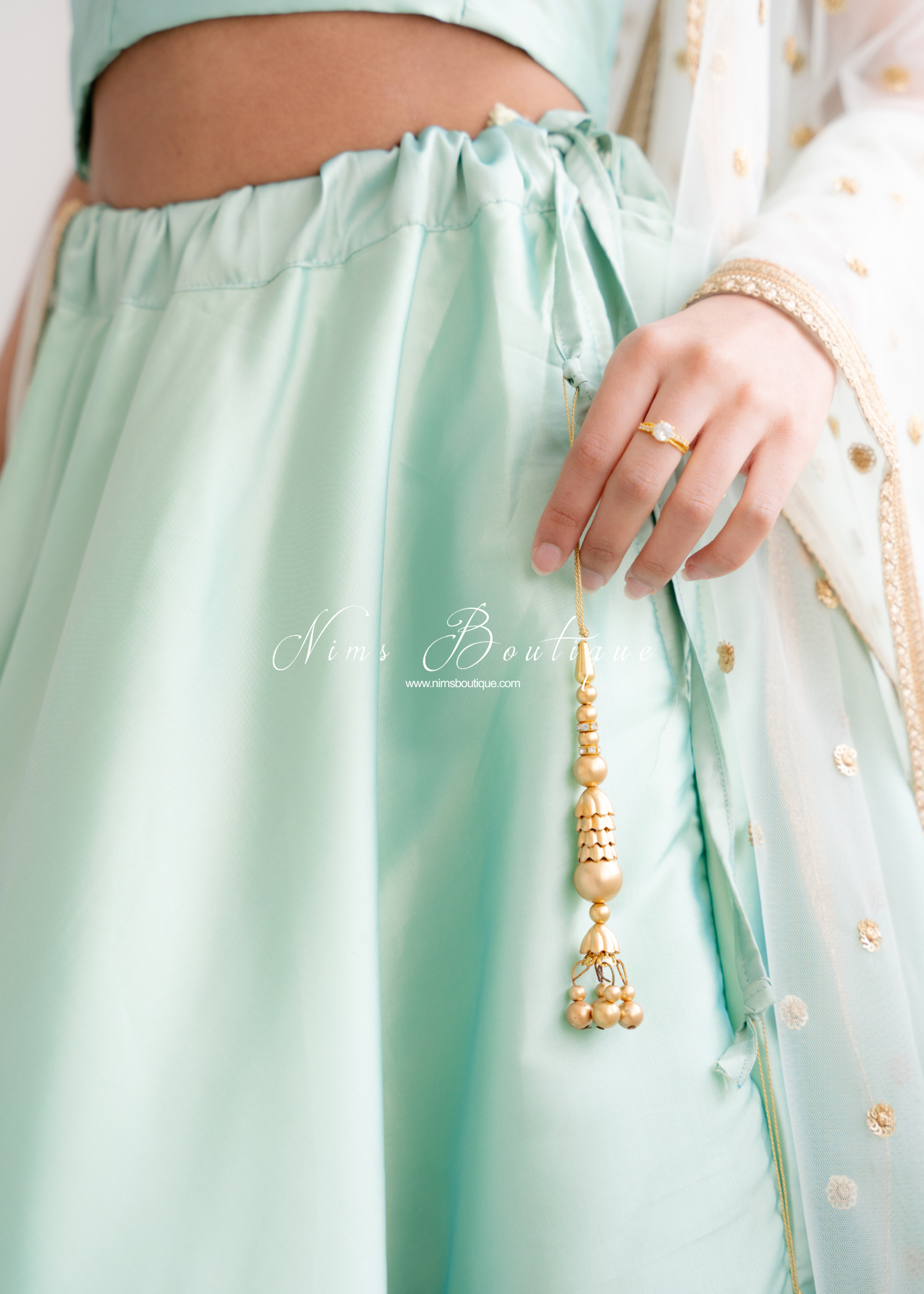 Readymade Mint Silk skirt/lehnga (sizes 4-22)