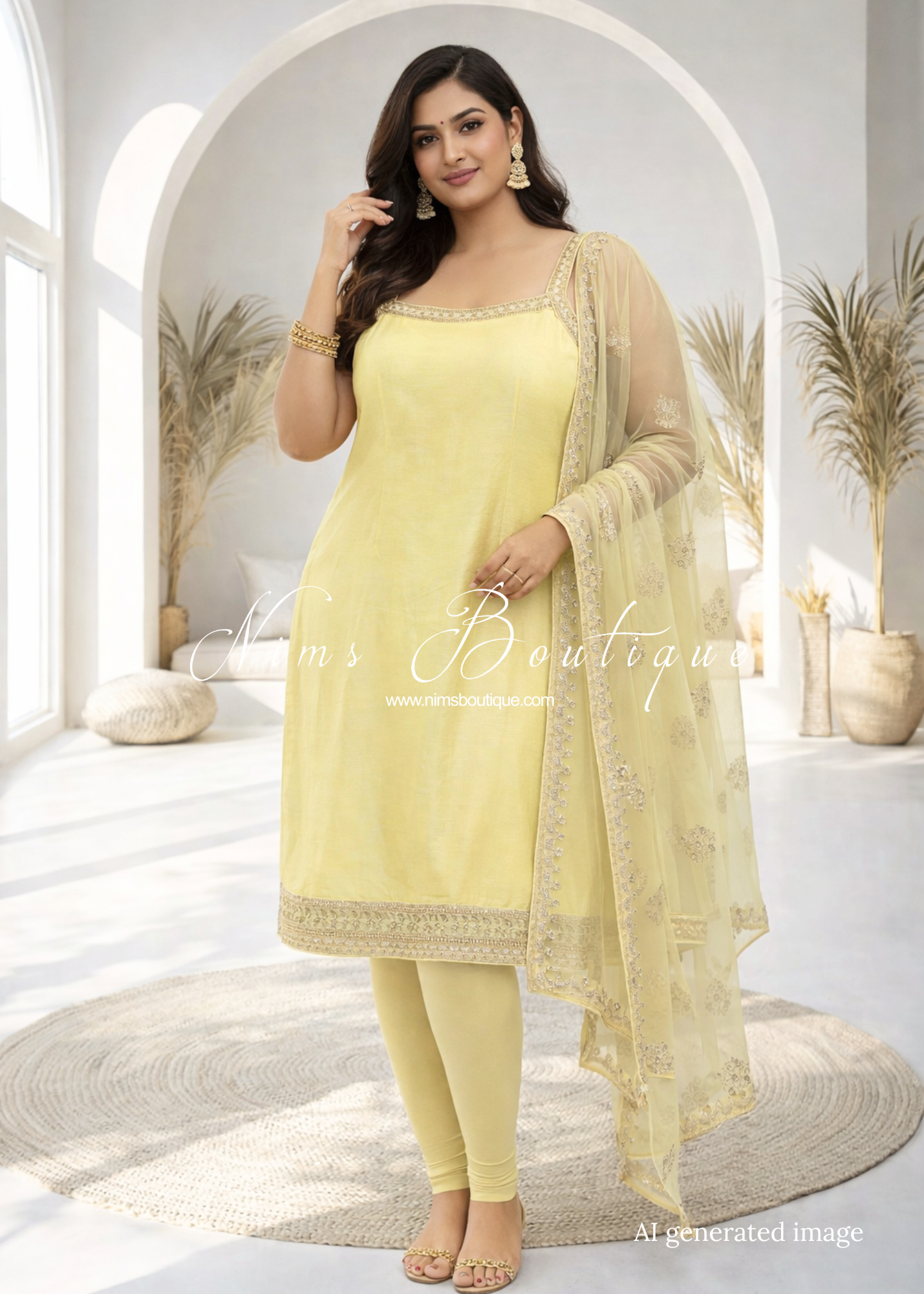 Lemon Yellow Pajami Suit (Size 14-16)