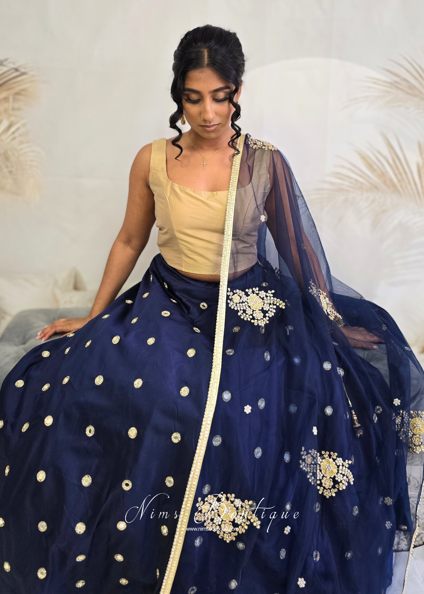 Sleeveless Gold Silk Blouse (6-28)