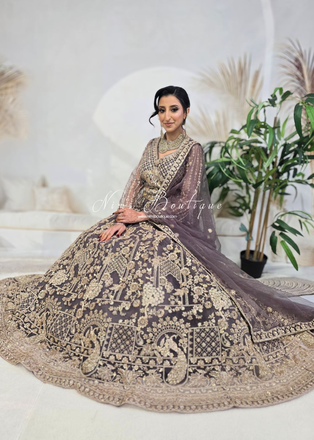 Luxury Dusky Lilac Lehenga (size 12)