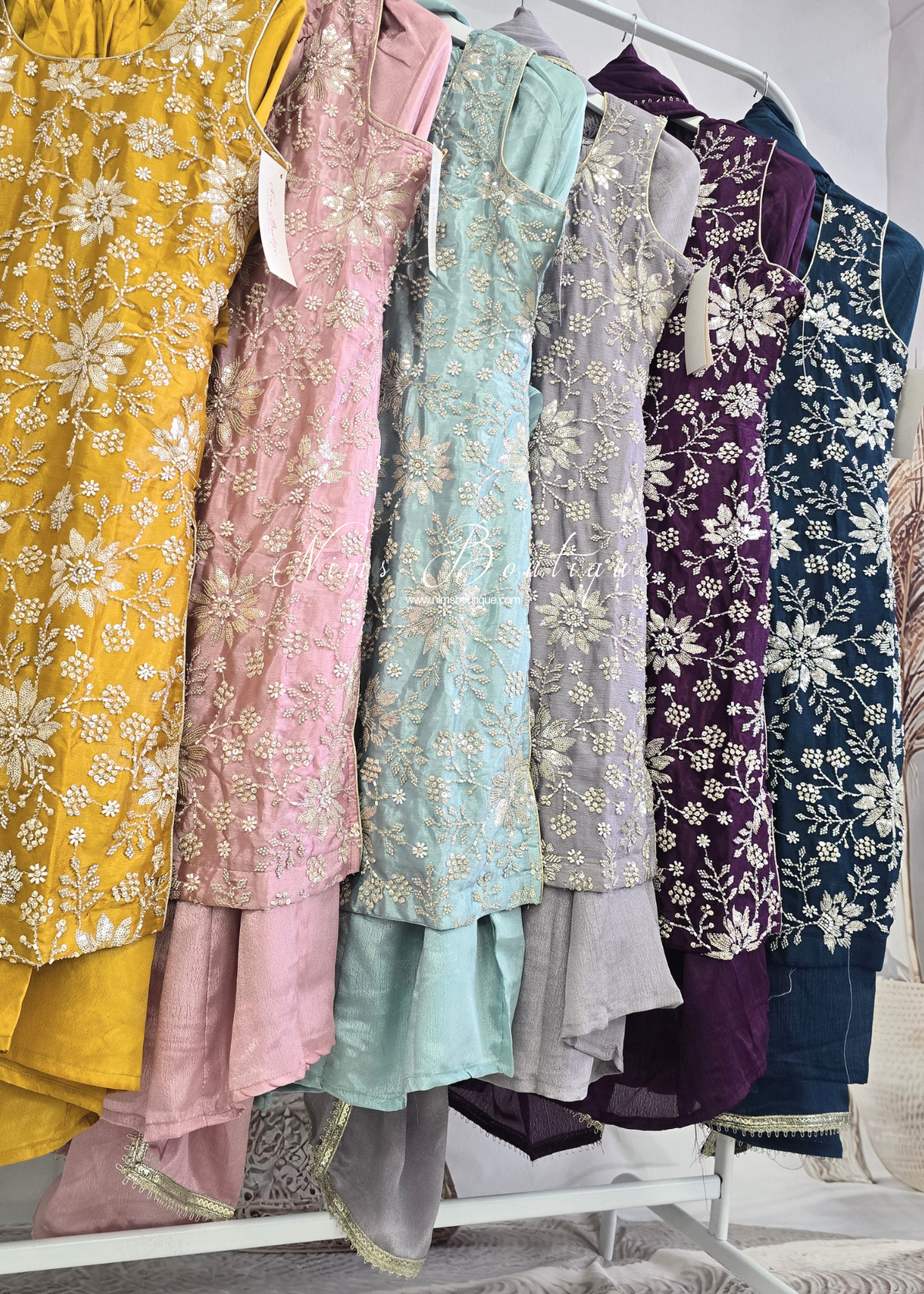 Pearl Embellished Sharara Suit (10-12)