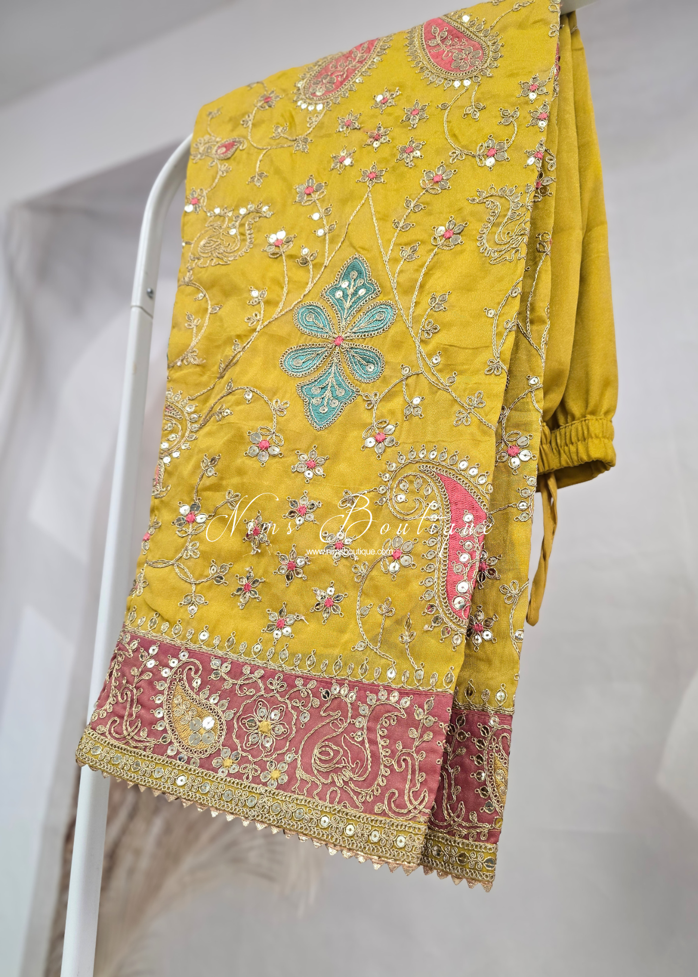 Mustard Yellow Salwar Suit (Size 10-12)