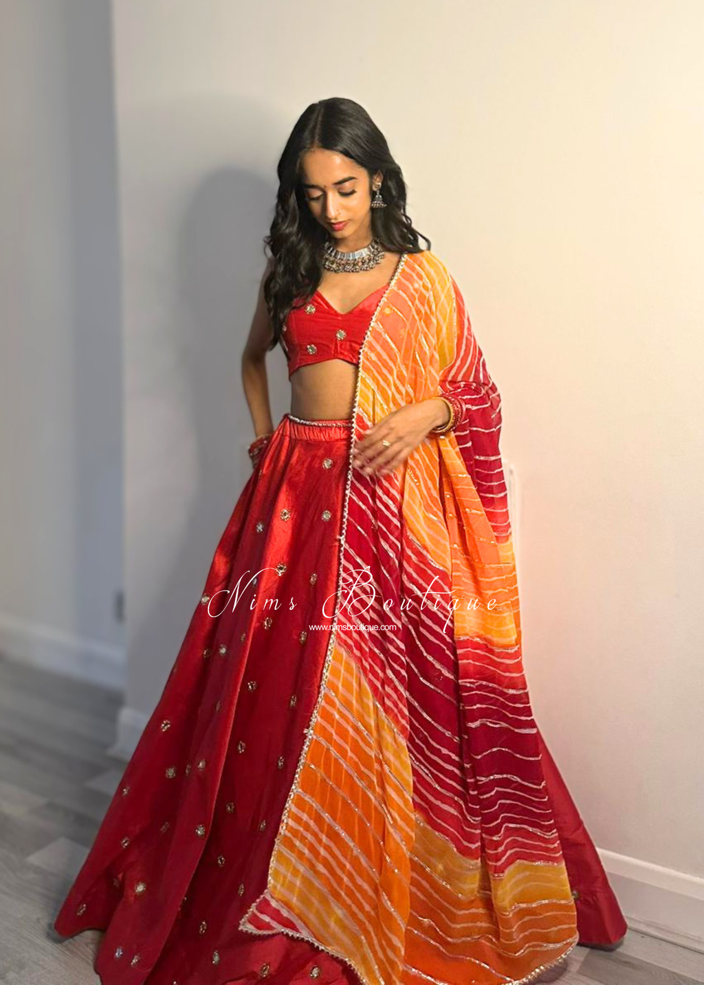 Sunset Stripe Dupatta/Chunni