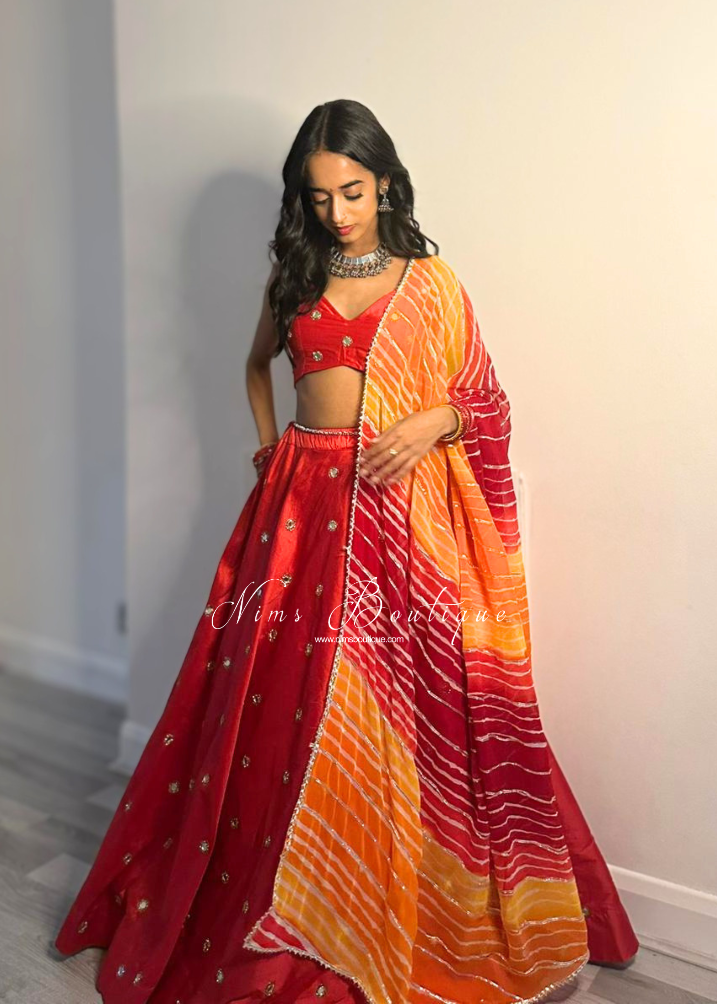 Sunset Stripe Dupatta/Chunni