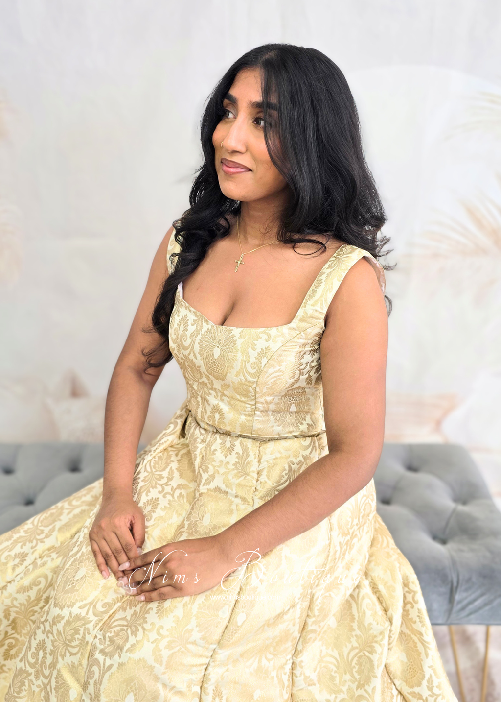 Ivory Brocade Sleeveless Blouse (4-16)