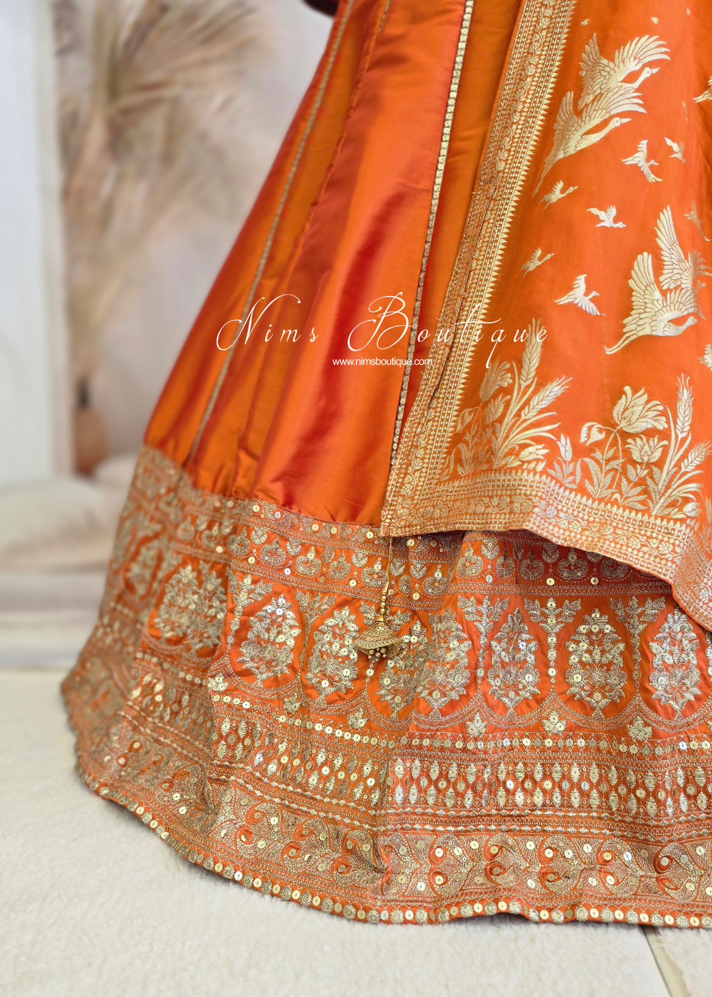 Luxury Silk Long Sleeve Lehnga (size 12-14)