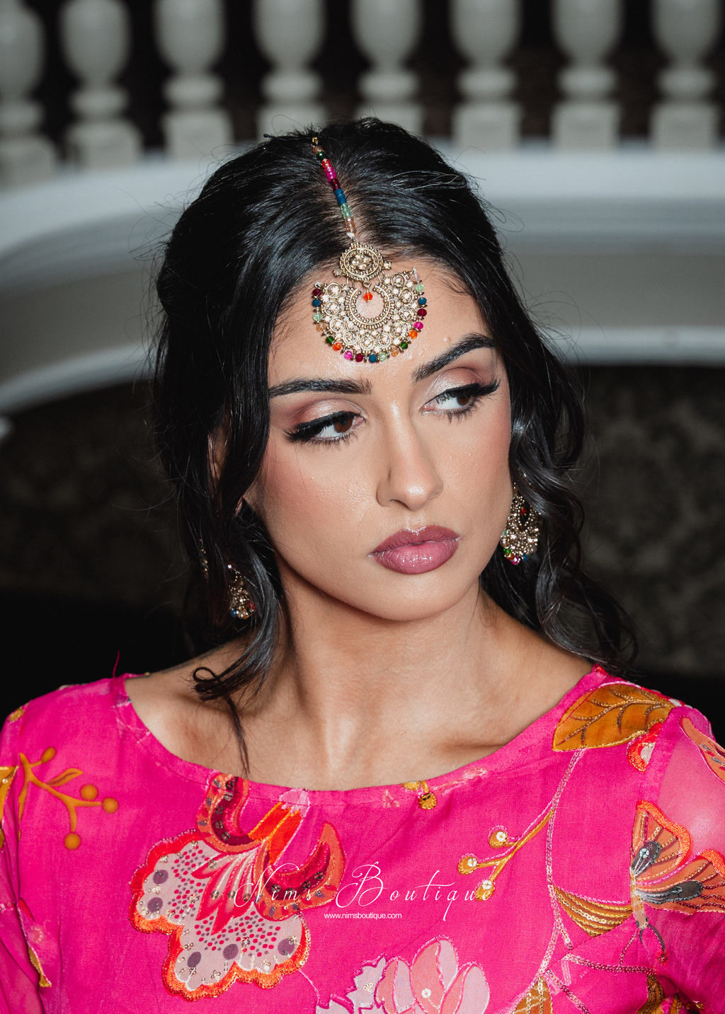 Royal Multicolour & Gold Stone Chand Tikka Set