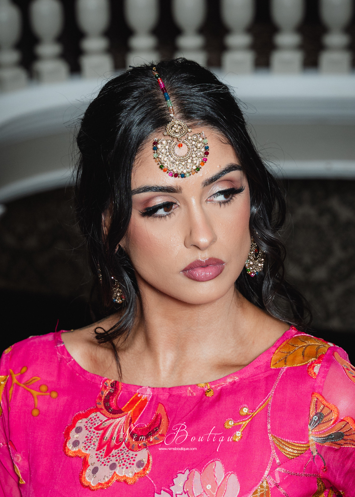 Royal Multicolour & Gold Stone Chand Tikka Set