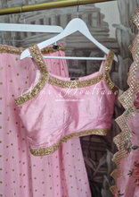 Pink & Floral Crop Top & Trouser Suit Size 12-14