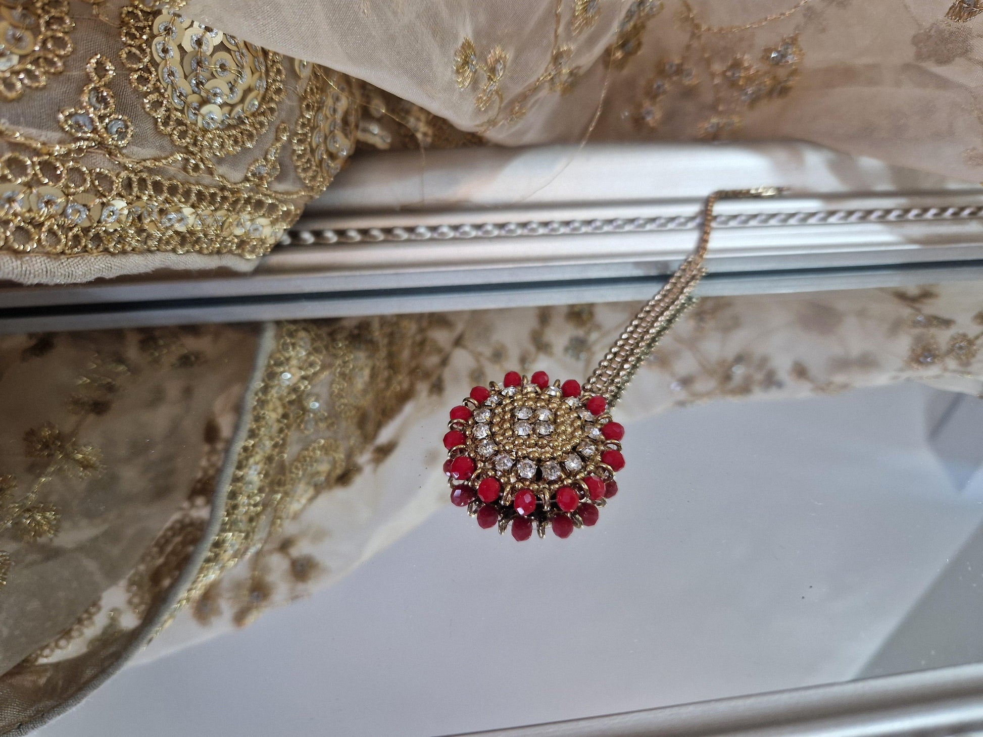 Nims Boutique Small Royal Gold & Red Tikka SS14