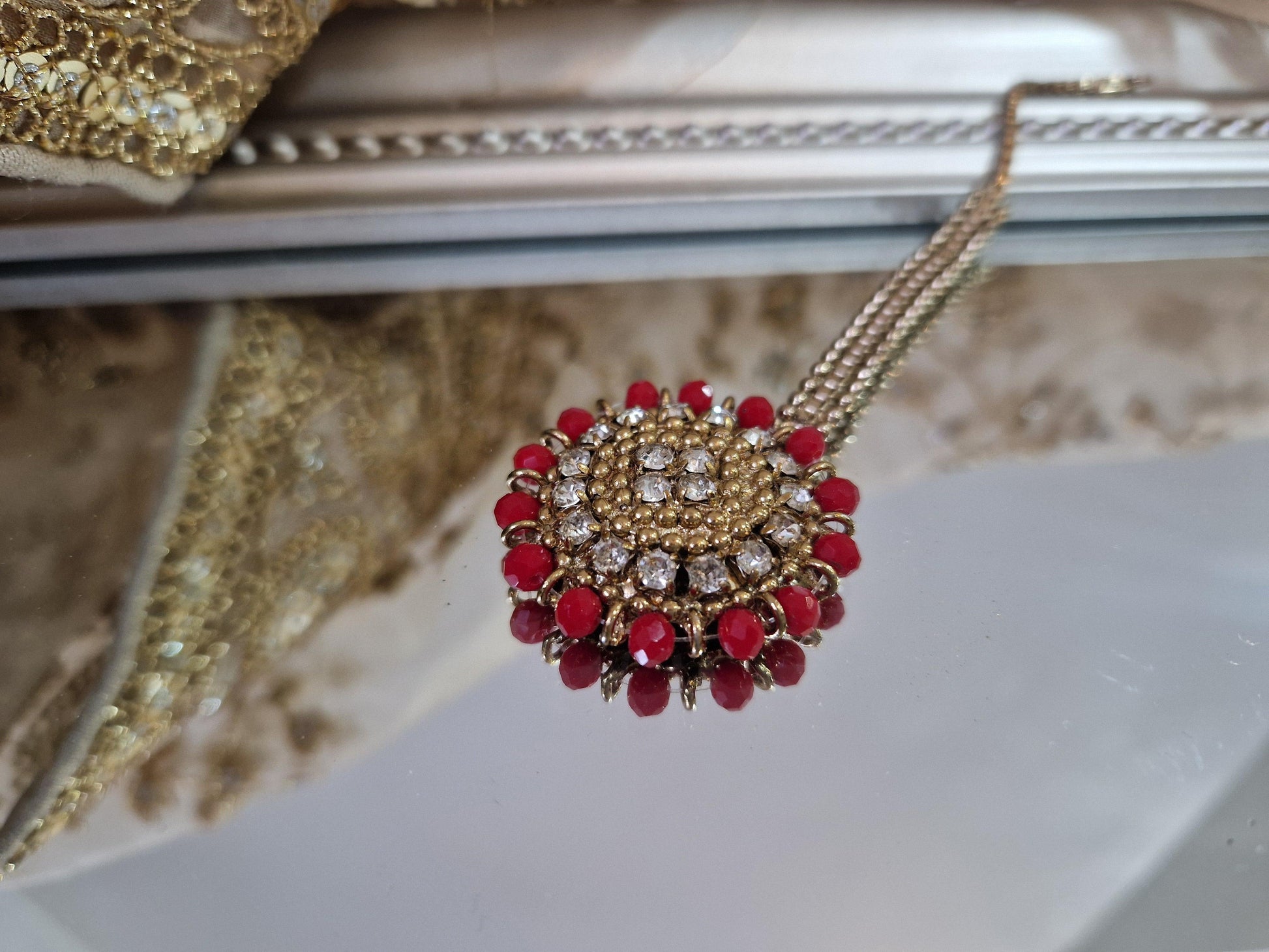 Nims Boutique Small Royal Gold & Red Tikka SS14
