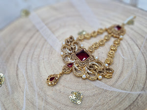 Luxury Gold & Red Passa/Jhoomar (SS61)