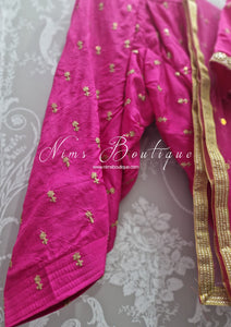 Kids Hot Pink Silk Salwar Suit