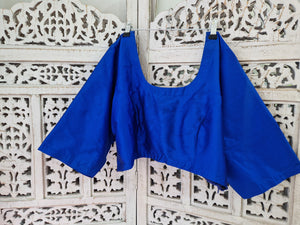 Royal blue silk blouse (size 22-24)