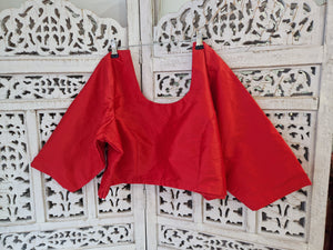 Red silk blouse (size 22-24)