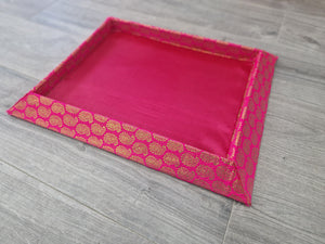 Hot Pink Paisley Brocade Gifting Tray