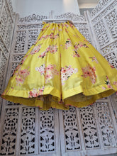 Lemon Floral readymade skirt/lehnga (sizes 20-26)