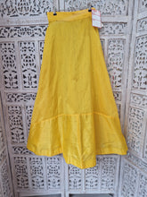 Nims Boutique Yellow Raw Silk Semi stitched skirt/lehnga