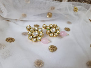 Kundan Pink Earrings (SS87)