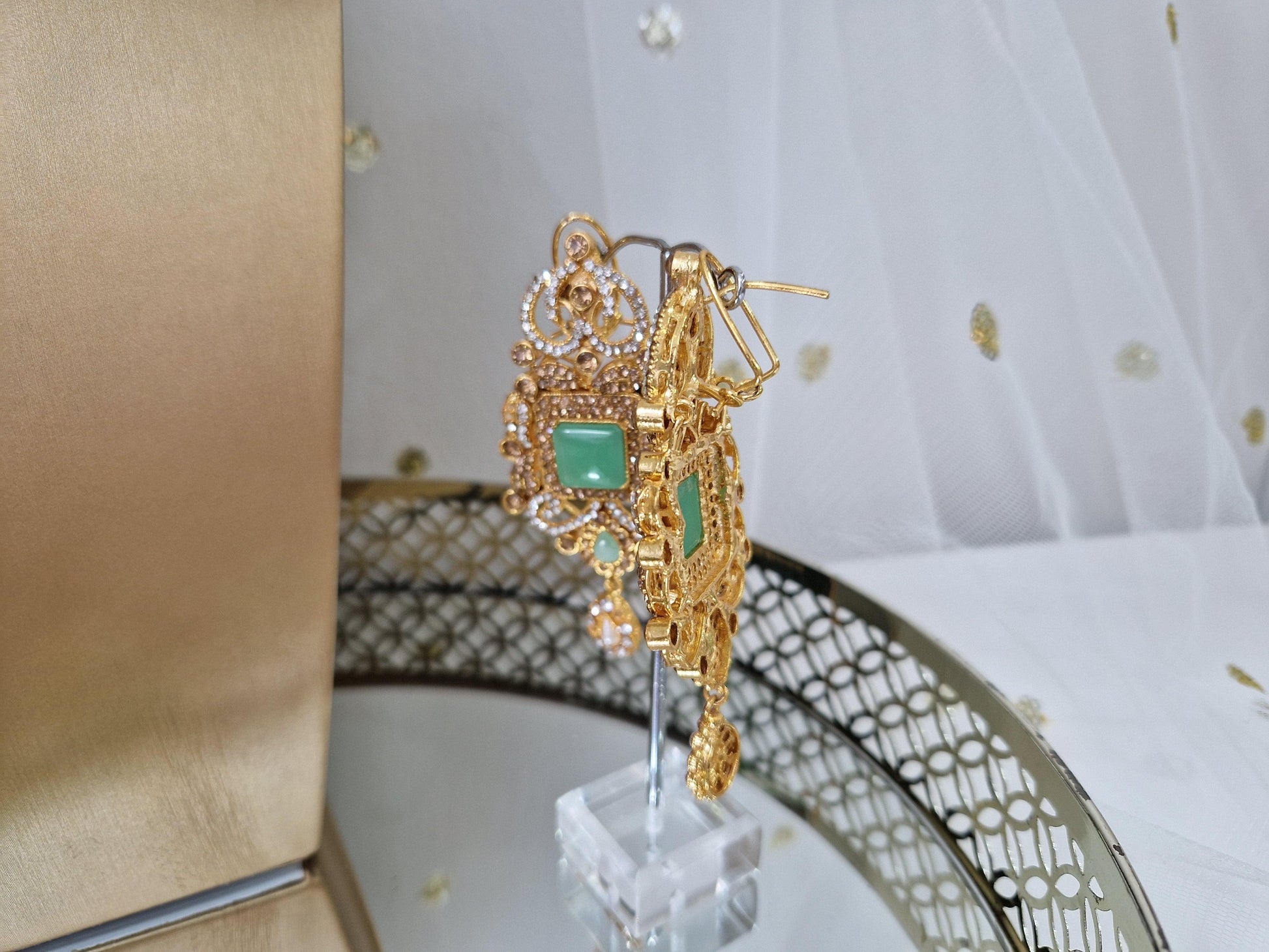 Nims Boutique Devika Maharani Mint Stone Choker Set