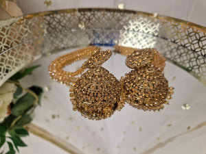 Nims Boutique The NB Gold Stone Chumke with earring chains SS85