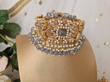 Ananya Grey Bead Maharani Choker Set