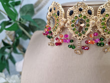 Maharani Multicolour Gold Stone Choker Set