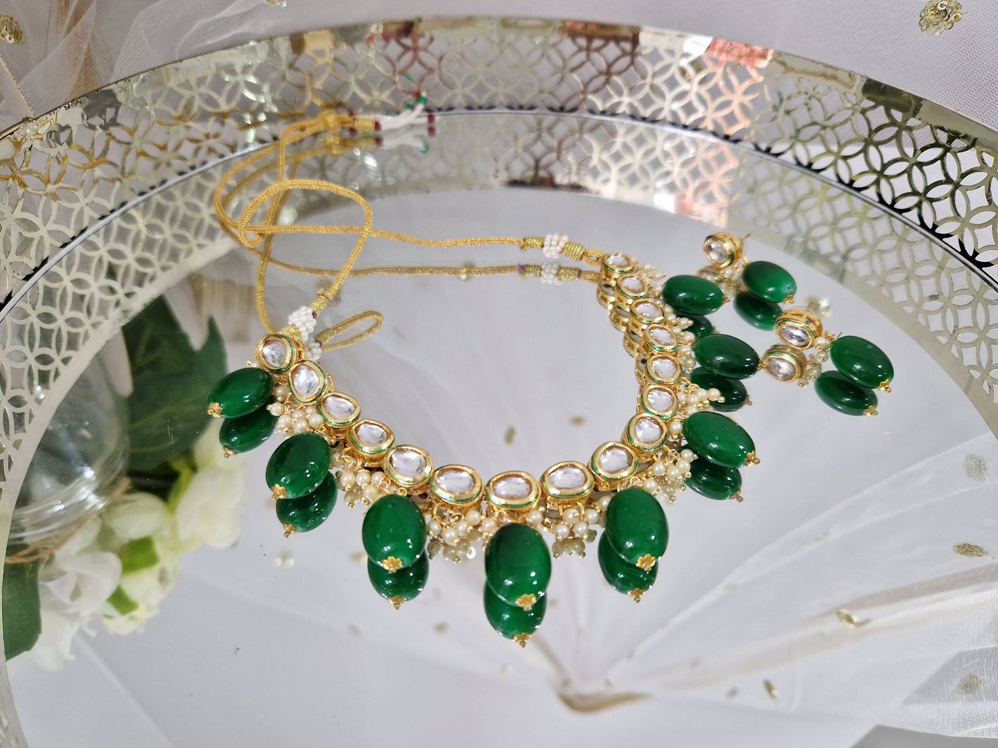 Deepika Green Kundan Set (SS99)